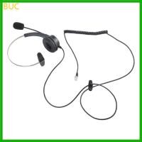ราคา BUC 4-Pin RJ11 Monaural Wired Operator Call Center ชุดหูฟังโทรศัพท์หูฟัง BK (54661288216)