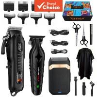 ราคา HIENA Professional Hair Clipper Set - เครื่องโกนหนวด USB และกรรไกรตัดผมสําหรับทั้งชายและหญิง แรงดันต่ํา สําหรับ Home & Salon (56652857507)