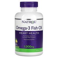 ราคา Natrol, Omega-3 Fish Oil, Lemon, 1,000 mg, 150 Softgels - [EXP 6/2026] (25470344305)