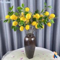 ราคา เหล่านี้ สาขามะนาวประดิษฐ์,ใบสีเขียวมะนาวผลไม้สีเหลืองมะนาวช่อ,การออกแบบที่สมจริงสไตล์หรูหราดูพืชมะนาวเทียมตารางกลาง (52012212173)