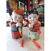 ราคา เด็กจีนโบราณทำมือ ตุ๊กตาจีนเซรามิค เด็กคู่อวยพร (5337805267)