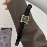 ราคา ▥ นาฬิกาข้อมือผู้หญิงสายเล็กหนังควอตซ์สีดำนาฬิกาหน้าปัดทรงสี่เหลี่ยมแบรนด์หรูของขวัญแฟชั่นผู้หญ (27330273675)