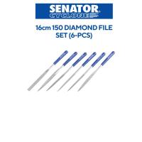 ราคา SENATOR ชุดตะไบเพชรช่างทองขัดแม่พิมพ์ 6 ชิ้นชุด ยาว 150 มม. (คละรูปทรง) รหัส SEN0330600K (56062014853)
