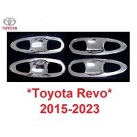 ราคา เบ้ากันรอย เบ้ามือจับประตู Toyota Fortuner Revo 2015 - 2022 โตโยต้า ฟอร์จูนเนอร์ รีโว่ ถาดรองมือเปิดประตู เบ้ารองมือเปิด (25340113557)