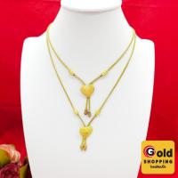 ราคา สร้อยคอทองเหลืองโบราณลายสี่เสาคั่นหัวใจความยาว 16, 18 นิ้ว งานทองเหลืองแท้งานดิบไม่ได้ชุบใส่ได้ทุกโอกาส (49252410038)