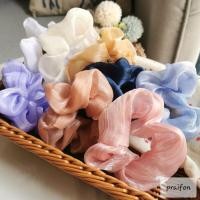 ราคา ยางรัดผมโดนัทชีฟอง ยางมัดผมแฟชั่น ยางรัดผมผ้าชีฟองโปร่งใสวิบวับ (4857689096)