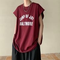 ราคา เสื้อกั๊กแขนกุดผู้ชายฤดูร้อนถนนสวมถนนสูงออกกําลังกายกีฬาเสื้อกั๊กเสื้อผ้าฐานเสื้อยืดแขนสั้นสีขาว (55162043154)
