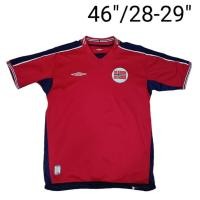 ราคา เสื้อบอลแท้ทีมชาตินอร์เวย์ เหย้า ปี 2003-04 ใส่ได้ 2 ฝั่ง มือสอง ป้ายคอไซส์ M วัดหน้าผ้าอก 46"ยาว 28-29" สภาพดี (54557957076)