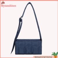 ราคา ❥Mysunshines❤ ผู้หญิงผ้าฝ้ายไนลอนบุเบาะกระเป๋ากระเป๋า Messenger สีทึบ (สีน้ำเงินเข้ม) (20376065238)