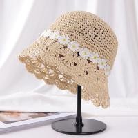 ราคา หมวกสานธรรมชาติถัก Crochetแต่ง Lechi flower (25522419873)
