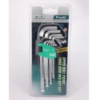 ราคา PROSKIT HW-229B 9PCS BALL POINT LONG ARM HEW KEY SET / PROSKIT HW-024 9 ชิ้น LONG ARM HEX KEY SET (50461151948)