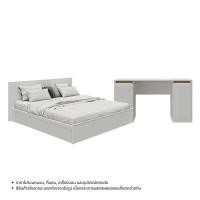 ราคา Koncept Furniture เตียนอน 6 ฟุต รุ่น KAZE & โต๊ะเครื่องแป้ง 140 ซม. สีขาว แบรนด์ KONCEPT FURNITURE (49461295092)
