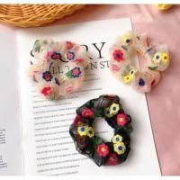 ราคา พร้อมส่ง!! โดนัทรัดผม ผ้าตาข่าย ปักลาย ดอกไม้ ️ (4135581360)