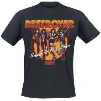 ราคา เสื้อยืดอัลบั้ม KISS Destroyer เสื้อยืด Glam Rock พร้อม Classic Band Stage Pose & "Shout It Out Loud" พิมพ์, Rock Fan Merch (55310836176)