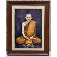 ราคา ภาพพิมพ์พระอริยสงฆ์ จากต้นฉบับภาพวาดสีน้ำพร้อมกรอบรูป หลวงปู่มั่น (26905302050)