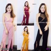 ราคา Jumpsuit จั๊มสูทยาวขาผ่าหน้า (2271218505)