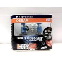 ราคา Osram หลอดไฟหน้ารถยนต์ H4 12V 60/55W รุ่น Night Breaker Unlimited 1 คู่ (11453644845)