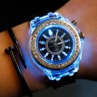 ราคา Geneva นาฬิกาข้อมือควอตซ์ เรืองแสง สายซิลิโคน สีโปร่งใส สไตล์สปอร์ต สําหรับผู้ชาย และผู้หญิง (21440179845)