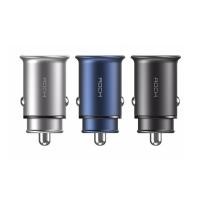 ราคา Rock หัวชาร์จรถ ปลั๊กชาร์จรถ Car Charger 2 USB 4.8A รุ่น metal mini series (29852559383)