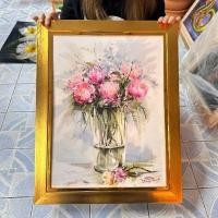 ราคา รูปภาพ ดอกไม้ กรอบสีทอง สวยงาม กรอบรูปภาพมงคล ปรับฮวงจุ้ย มอบ ของขวัญ ปีใหม่ เกษียณ เมก้าปั้นดิน (25652239472)