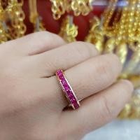 ราคา แหวนทับทิมแถวชมพูเศษนาคแท้ (51309413614)