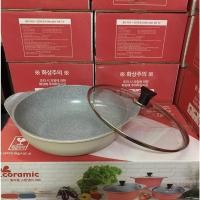 ราคา (มีวิดีโอ) กระทะหม้อไฟ/หม้อไฟก้นลึก ขนาด 28CM ECORAMIC MAGNETIC BOTTOM (50261648340)