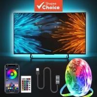 ราคา TV Backlight USB Powered LED Strip RGB 5050, สําหรับ 24 60 นิ้ว TV Mirror PC APP Control (27494465291)
