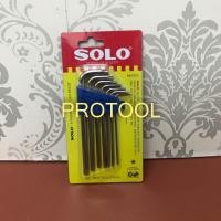ราคา SOLO No.912 ประแจตัวแอลหกแฉก ท๊อกซ์ มีรูกลาง ประแจตัวแอล 7 ชิ้น (6073108923)