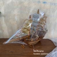 ราคา เรือสำเภาจีน (เสริมฮวงจุ้ย) เรือไม้สัก (ขนาดเล็ก) (3435215524)