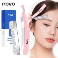 ราคา NOVO ใหม่ ชุดมีดโกนใบมีดและใบหน้าคิ้ว 10 ชิ้น – ขอบตรงพับกันลื่น, ที่ยึดความปลอดภัยสแตนเลส, เครื่องมือใช้งานง่าย (27494933706)