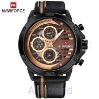 ราคา นาฬิกา Naviforce รุ่น NF9110M สีทองชมพู สายสีดำขีดสีแทน ของแท้ รับประกันศูนย์ 1 ปี #NF NF9110 (533029226)