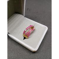 ราคา แหวนทับทิมพม่า ตัวเรือนเงินแท้ 925 ชุบทอง 18K (23656460834)