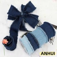 ราคา ANHUI กางเกงยีนส์ผ้า,สีทึบ 1.5Yards Denim Ribbon, Blue Cowboy Hairclip Bows DIY เย็บหัตถกรรม DIY เย็บ (58162395210)