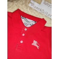 ราคา เสื้อคอปกสีแดงแบรนด์ BURBERRY LONDON รหัสT7495 ส่งต่อเสื้อผ้าเด็กแบรนด์มือสอง (27879666221)
