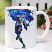ราคา อาร์เจนตินา เมสซี อุปกรณ์ต่อพ่วงดื่มถ้วยฟุตบอลโลกฟุตบอลของที่ระลึกครอบคลุมแฟนแก้วเซรามิก (50411893651)