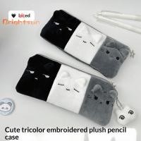 ราคา [BT-t] Kawaii การ์ตูน Bla สีขาวสีเทา Bloed Plush ดินสอกรณีนักเรียนโรงเรียนเดสก์ท็อปเครื่องเขียนขนาดใหญ่ความจุ PenBag ใหม่ (53557351713)