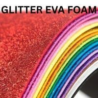 ราคา แผ่น GLITTER EVA FOAM A4 / แผ่นโฟม GLITTER 20*30 CM / KAD BUSA GLITTER (43677465949)