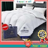 ราคา [FREEBAG] Hilton Toto ViralSelimut Viral Hilton ผ้าห่มผ้านวมผ้าฝ้าย 100% สไตล์โรงแรม Hilton Cadar (20589043551)