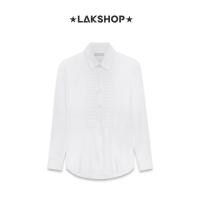 ราคา เสื้อเชิ้ตแขนยาวปักลายสตั๊ดสีขาว (52811642163)
