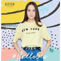 ราคา Sister Oversize เสื้อยืด คอกลม สีดำ,เหลือง,ม่วง,ส้ม (STO.3) (18383268789)