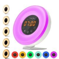ราคา Touch จําลอง Sunrise Wake-Up Light นาฬิกาปลุก led สีสันแขวนบรรยากาศข้างเตียง Night Light นาฬิกาวิทยุ FM (43330588565)