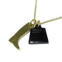 ราคา สินค้ามือสอง HERMES Necklace gold black Brandear (24390510251)