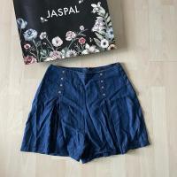 ราคา JASPAL กระโปรงกางเกงสียีนส์ เอวสูง (26305807213)