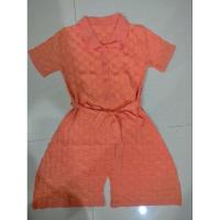 ราคา ชุดจั้มผูกเอวสีส้มคอปก (22839794544)