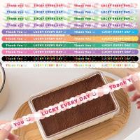 ราคา สติ๊กเกอร์ป้ายยาว 100 ชิ้น THANK YOU / LUCKY EVERY DAY / HAVE A NICE DAY (28228946478)