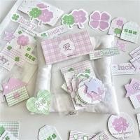 ราคา พร้อมส่ง!สติ๊กเกอร์ตกแต่ง ใบโคลเวอร์ โชคดี แพค40 ชิ้น Lucky Four-leaf Clover สไตล์เกาหลี น่ารักมาก (26968840793)