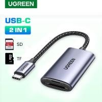 ราคา UGREEN รุ่น 80888 USB-C SD Card Reader 2 in 1 USB C Card Reader Adapter Type C Micro SD Memory Card Reader for TF SD SDX (21491488488)