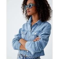 ราคา เสื้อแจ็คเก็ตยีนส์ PULL&BEAR Cropped Denim Jacket แท้ % ช้อปไทย (18256861796)