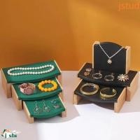ราคา เอ็ดการ์ 3ชิ้น/เซ็ตเครื่องประดับแสดงออแกไนเซอร์,อเนกประสงค์แฟชั่นจี้สร้อยคอยืนแสดง,กํามะหยี่/หนัง ปู่ เครื่องประดับความงามสร้อยข้อมือแหวนต่างหูชั้นวางร้านบู (56708375261)