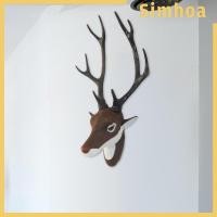 ราคา [SIMHOA] ติดผนังหัวกวางปลอมงานฝีมือสีน้ําตาลชนบทกวางสัตว์แท็กซี่เทียมสีน้ําตาล (54660211474)